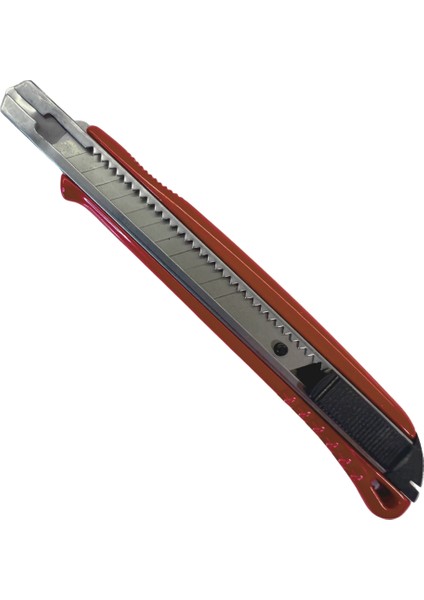 Profesyonel Maket Bıçağı Metal Gövde Ince Kırmızı 9mm