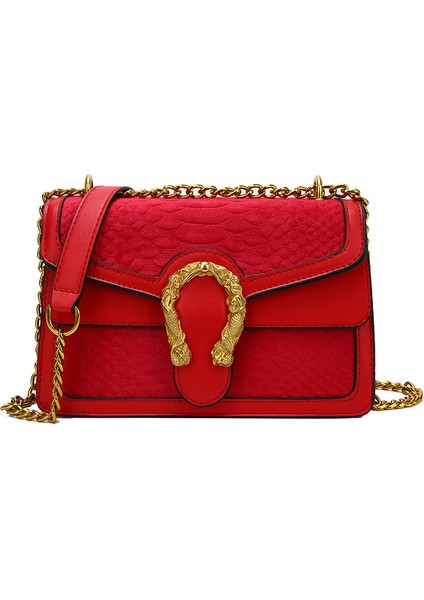 Kadın Zincir Çanta High-End Anlamda Askılı Çanta Kadın Moda Omuz Küçük Kare Çanta (Yurt Dışından)