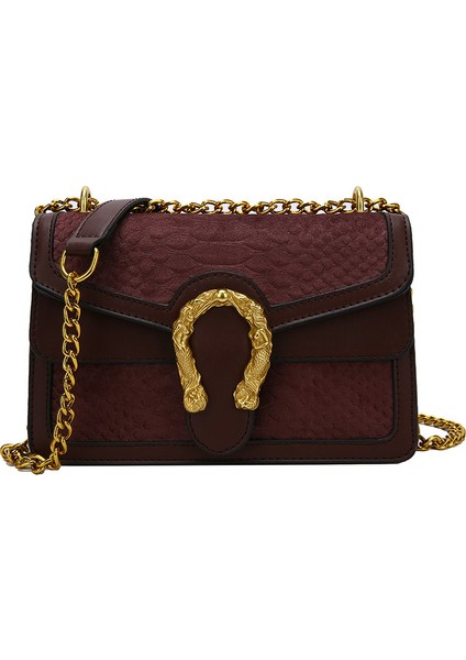 Kadın Zincir Çanta High-End Anlamda Askılı Çanta Kadın Moda Omuz Küçük Kare Çanta (Yurt Dışından)