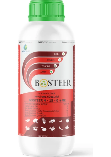 Bosteer 4-15-0 %5 Bor %5 Çinko Amino Asit + Deniz Yosunu