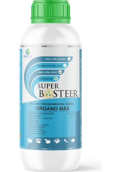 Super Bosteer Organomax Hümi̇k Fulvi̇k Asi̇t 1 lt