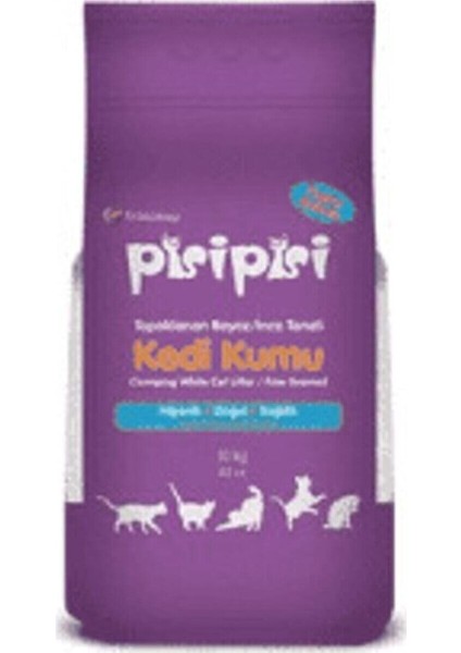 Pisipisi Kalın Pudralı Kedi Kumu 10 Lt