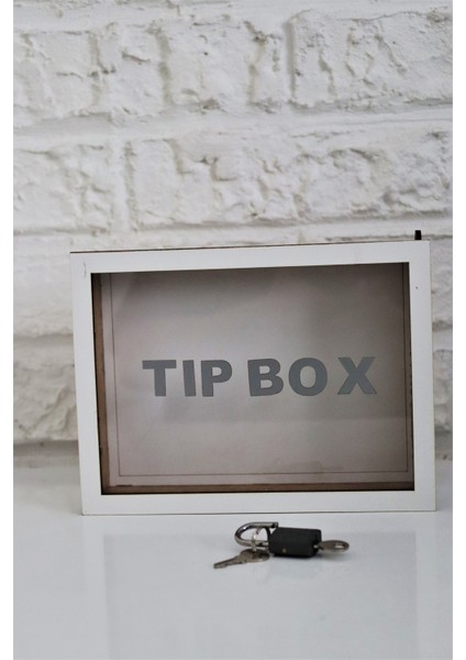 Ahşap Özel Yapım Kilitli Beyaz Tıp Box- Kumbara modelleri