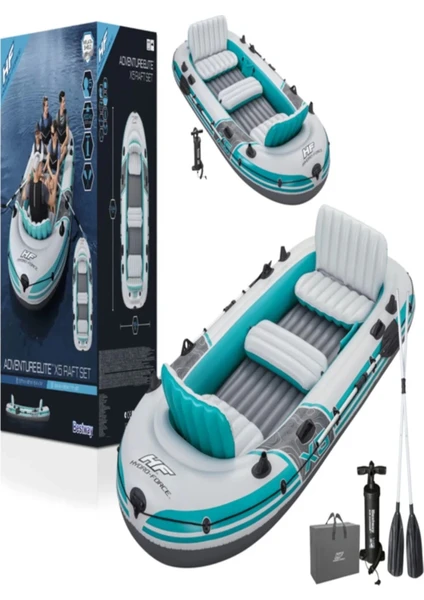 65159 Hydro-Force Advanture Elite 5 Kişilik Raft Set Şişme Bot 364*166CM Full SET-65159