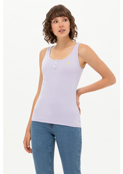 Kadın Lila Basic T-Shirt 50246321-VR034