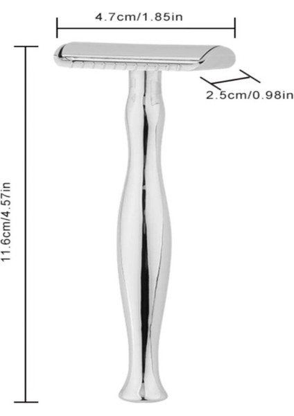 Shave S5 Manuel Tıraş Makinesi + U3 Full Metal Ustura + 40'lı Platinum Jilet
