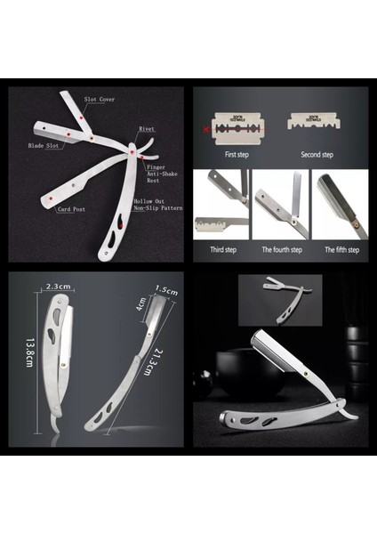 Shave S5 Manuel Tıraş Makinesi + U3 Full Metal Ustura + 40'lı Platinum Jilet