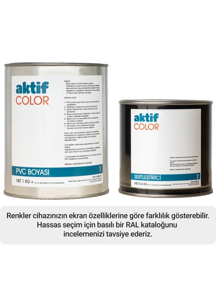 Color Pvc (Pimapen) Ve Alüminyum Doğrama Boyası | RAL 9006