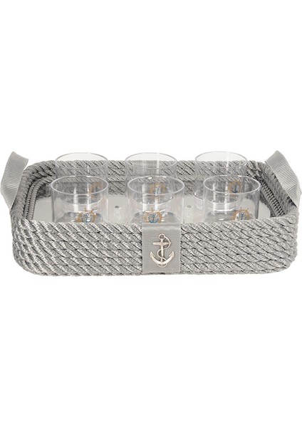 Viski Bardaklı Tepsi