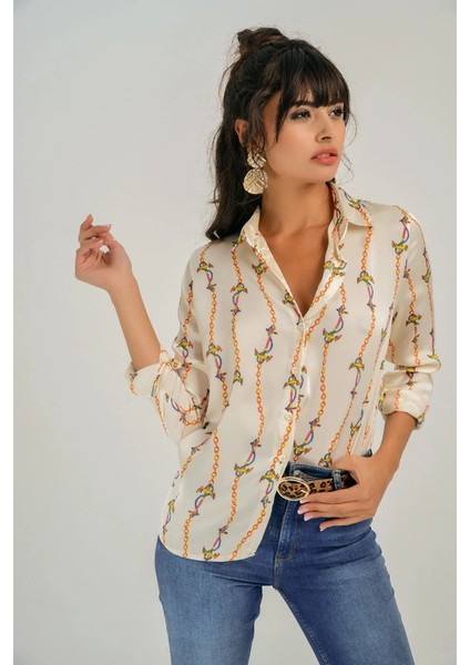 Kadın Zincir Uzun Kol Regular Kesim Gömlek fiyatları