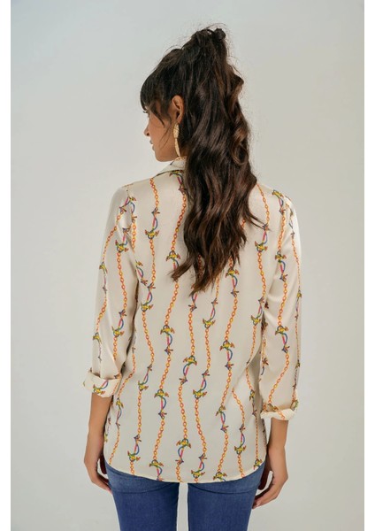 Kadın Zincir Uzun Kol Regular Kesim Gömlek modelleri