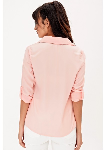 Kadın Günlük Stil Uzun Kol Düz Regular Kesim Gömlek fiyatları