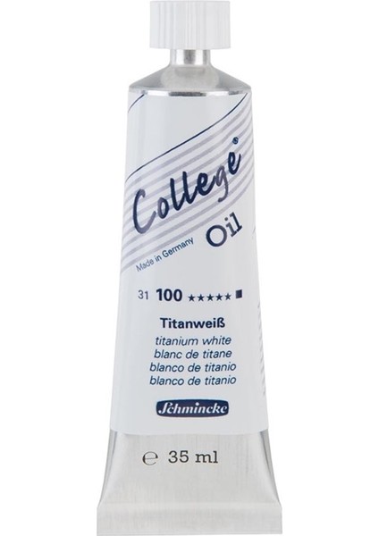 College Oil Yağlı Boya 35 ml 100 Titanium White