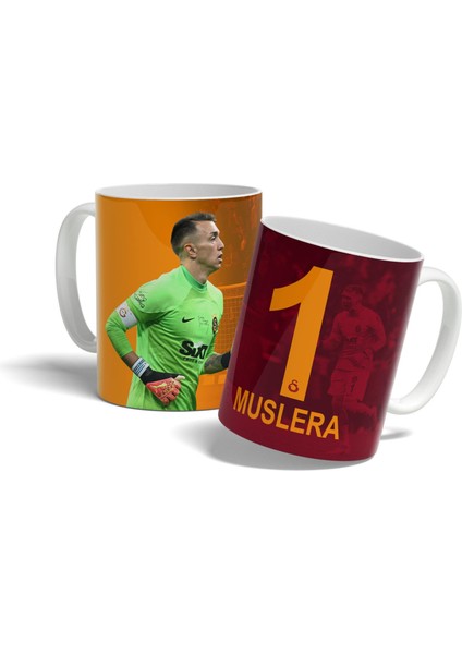 Muslera - Sarı Kırmızı Baskılı Kupa Bardak