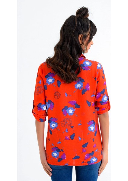 Kadın Mercan Uzun Kol Regular Kesim Gömlek fırsatları