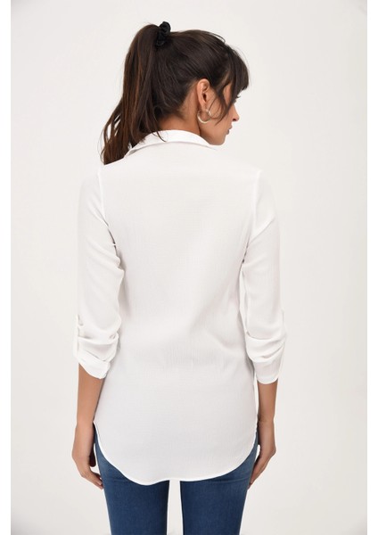 Kadın Klasik Yaka Viskon GömlekRegular Kesim, fiyatları