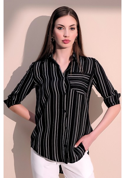 Kadın Uzun Kol Tek Cep Gömlek