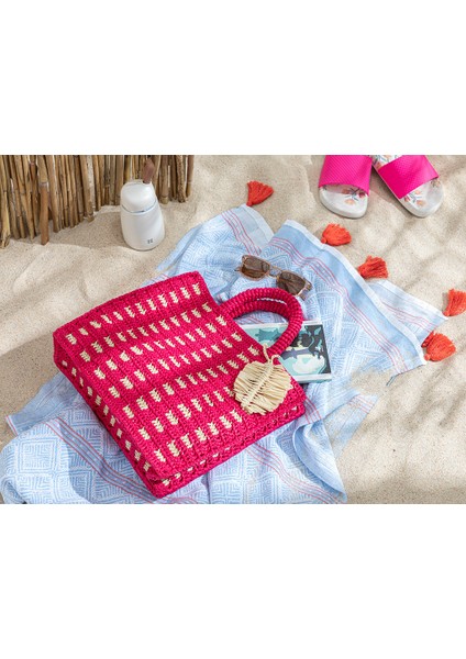 Mirena Rafya Kadın Çanta 33X30X10 cm Pembe fiyatları