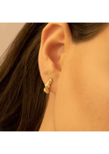 925 Ayar Gümüş Tırtıklı Desenli Gümüş Küpe fiyatları