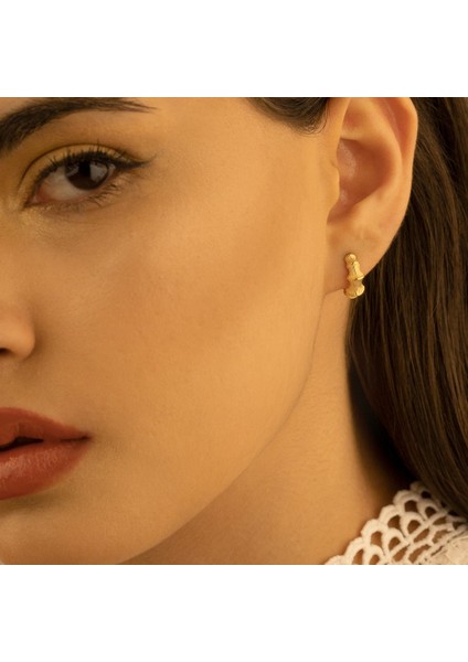 925 Ayar Gümüş Tırtıklı Desenli Gümüş Küpe modelleri