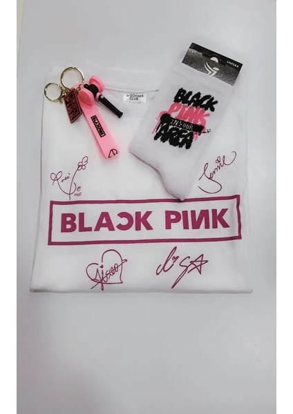 GC GÖKHAN CLUB Blackpink T-Shirt Çorap Anahtarlık Kombin