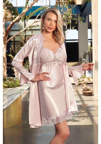 Intimo DONNA 5393 – Saten Kimono Takımı