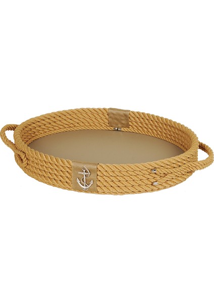 Deri Tabanlı Tepsi (Oval)