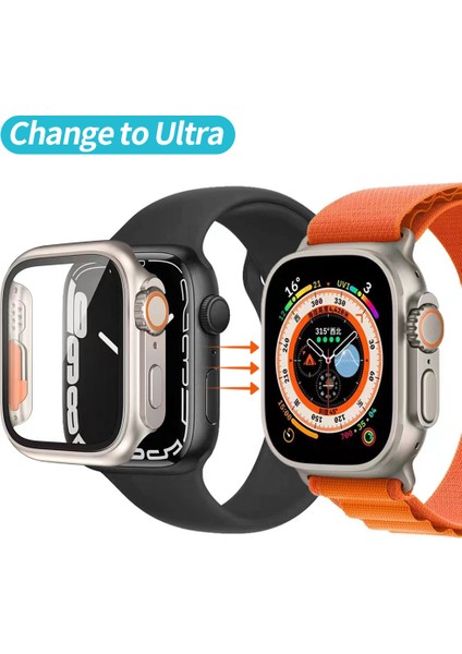 Apple Watch Ultra Yükseltme Case Pc Cam+Kılıf Su Geçirmez (41MM) Seri 7/6/se/5/4/3/2 Uyumlu Koruma modelleri