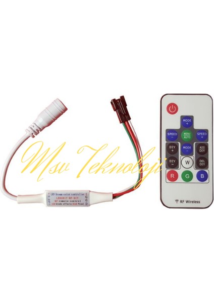 12 Volt Pixel Magic Animasyonlu Rgb Kayar Neon 5 Metre Ir Uzaktan Kumandalı Pixel Keys