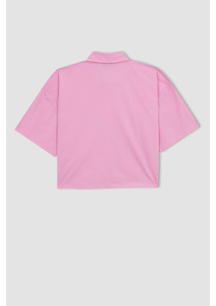 Coool Oversize Fit Kısa Kollu %100 Pamuk Gömlek X9682AZ23SM