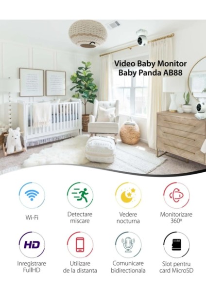 CMR22 Panda 360° 1080P Ip Güvenlik Kamerası Gece Görüşlü LED Işıklı Alarmlı Ip Wifi Kamerası indirimleri