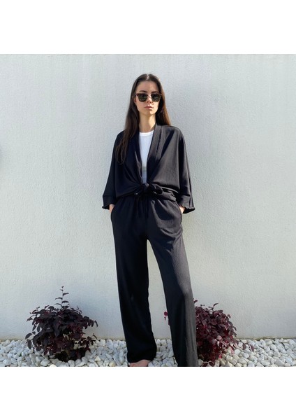 Kimono Ceket Pantolon Takım