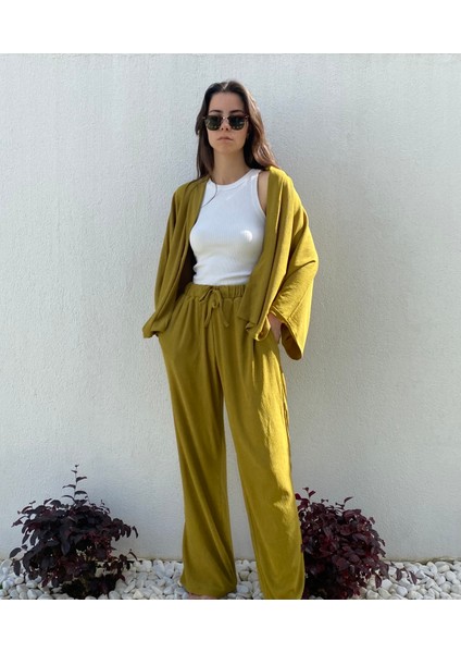 Kimono Ceket Pantolon Takım modelleri