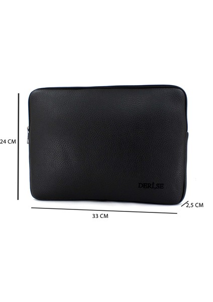 Derise Club Küçük Boy Siyah MacBook 13” 13,3 iPad Air 5 ve Notebook Tablet Kılıfı