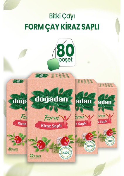 Form Çay Kiraz Saplı 20'li x 4 Adet