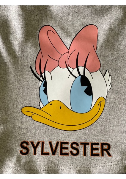 20X13 cm Ütü Ile Yapışan Ördek Çizgi Film Trasfer Baskı Tişört Giyim Baskı