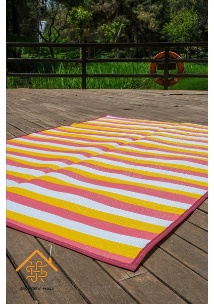 Hasır Savan Mat Plaj Kamp Piknik Bahçe Balkon Teras Yıkanabilir Katlanabilir Kilim