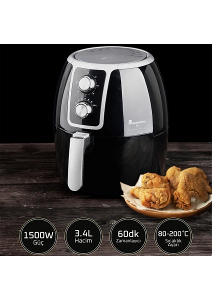 Airfryer | 1500 W | 3,4 L | 80-200° C | By Carlo Cracco Serisi | 9177