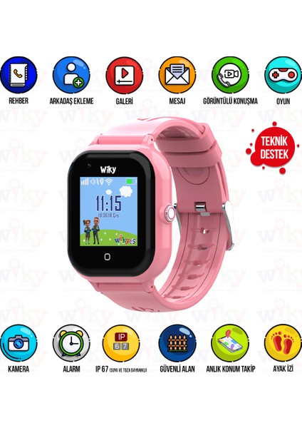 Watch 4s Görüntülü Akıllı Çoçuk Saati Pembe