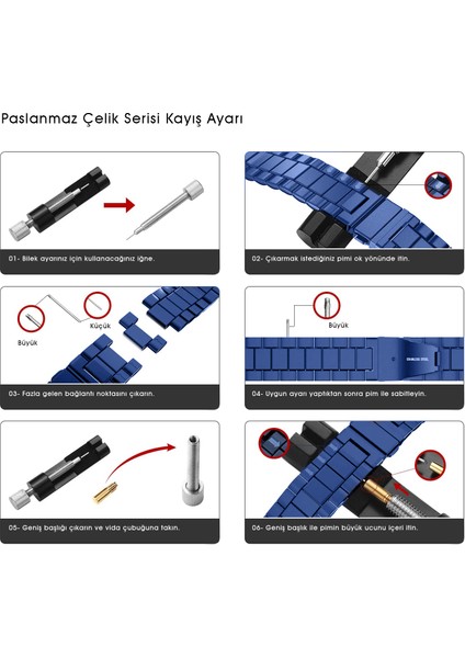 Apple Watch Uyumlu Kordon Metal Kordon Ayarlama Aparatlı fırsatları
