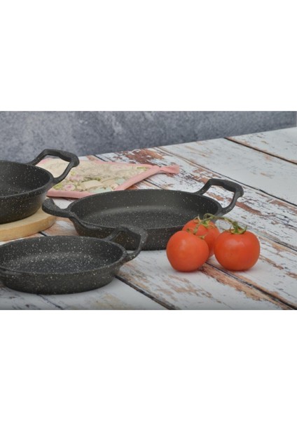 Mutfak 3 Lü Granit Sahan Seti 18cm 20cm 22cm Sahan Seti