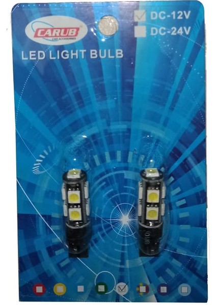 Dipsiz Çakar Ampül 9 LED 2 Li