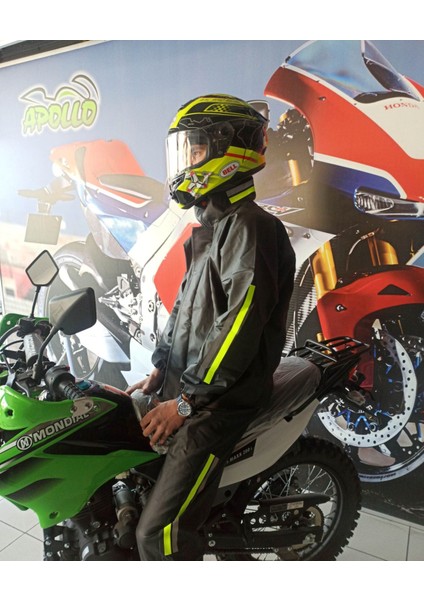 Pvc Motorcu Fermuarlı Yağmurluk Xl modelleri