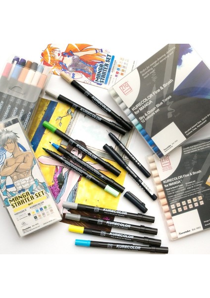 Kurecolor Mangaka Fine&brush Çift Taraflı Kalem CNKC-2200 No W.04 Warm Gray 04