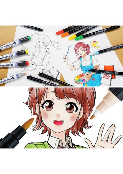 Kurecolor Mangaka Fine&brush Çift Taraflı Kalem CNKC-2200 No W.04 Warm Gray 04