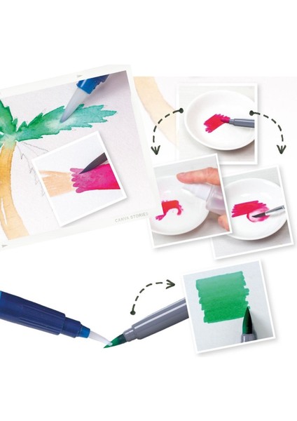 Faber Castell Goldfaber Aqua Çift Uçlu Marker Seti 12LI Klasik