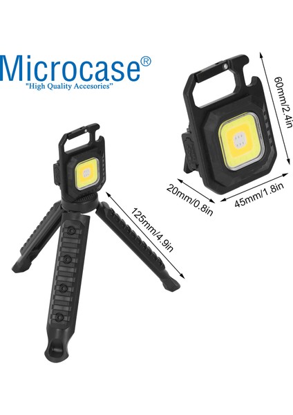 Tripodlu Cob LED Mıknatıslı Şişe Açacağı Portatif Mutfak Ev Garaj Kamp Outdoor LED Lamba - AL3806