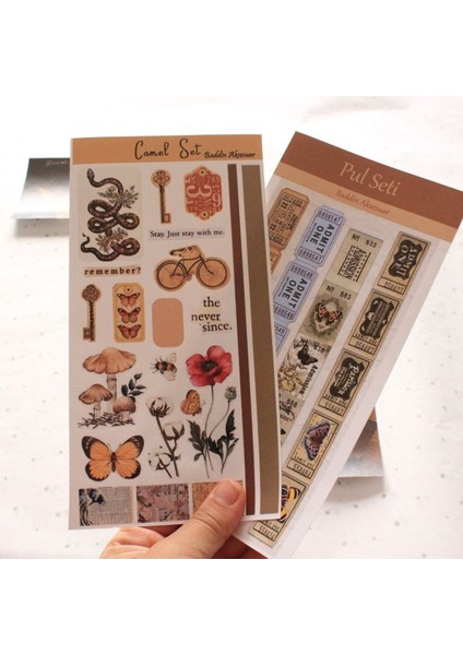 Trendin Yolu Penpal Kiti Vintage Pul Temalı Bullet Journal Set Penpal Paper Stationary Letter Writing Camel Penpal2