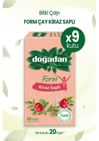 Form Çay Kiraz Saplı 20'li x 9ADET