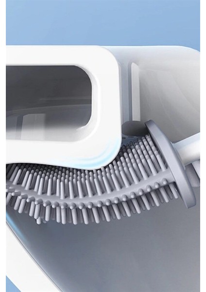 Duvara Monte Edilebilir Kapaklı Askılı Klozet Yumuşak Silikon Başlıklı Tuvalet Fırçası Seti (3791) fiyatları